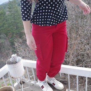 Red Cargo Pants By Forever 21